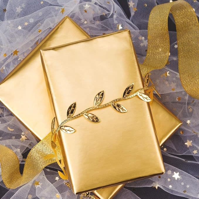 Amazon roll metallized paper set, matte high-end gift wrapping paper, 43cm width, solid color gift bag material.