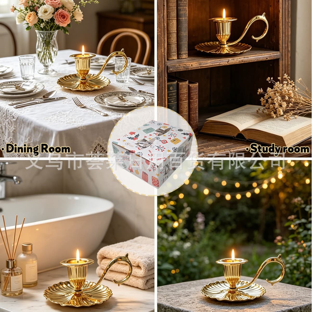 Cross-border European church candlesticks, home villa crafts, retro candle cups, candlelight dinner atmosphere candles