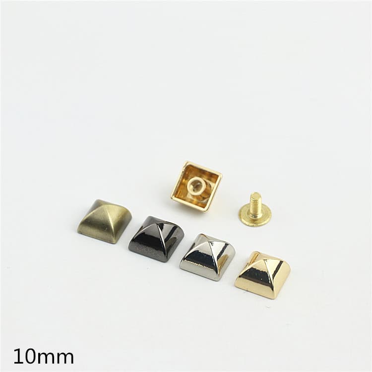 Hardware accessories for bags and leather goods, yurt bucket nails, square tent screws, 10mm bag bottom nails