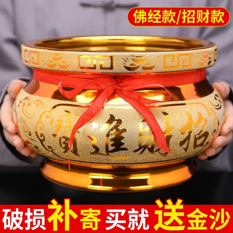 Ceramic incense burner for household indoor worship large incense burner for Buddha burning incense burner Buddhist supplies line incense burner incense burner