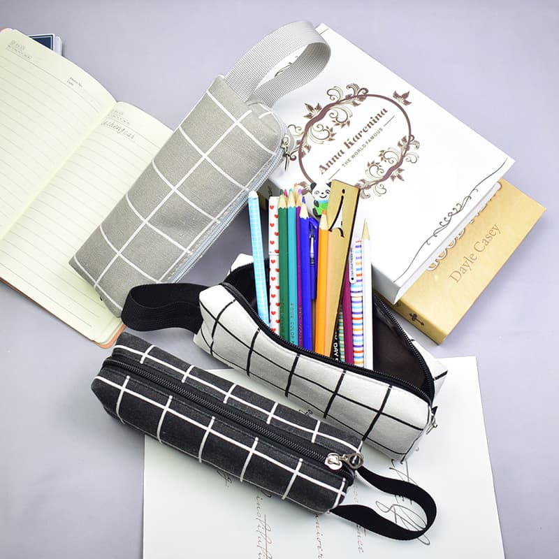 Haode Korean cartoon pattern canvas pencil bag creative simple student stationery bag pencil bag school gift