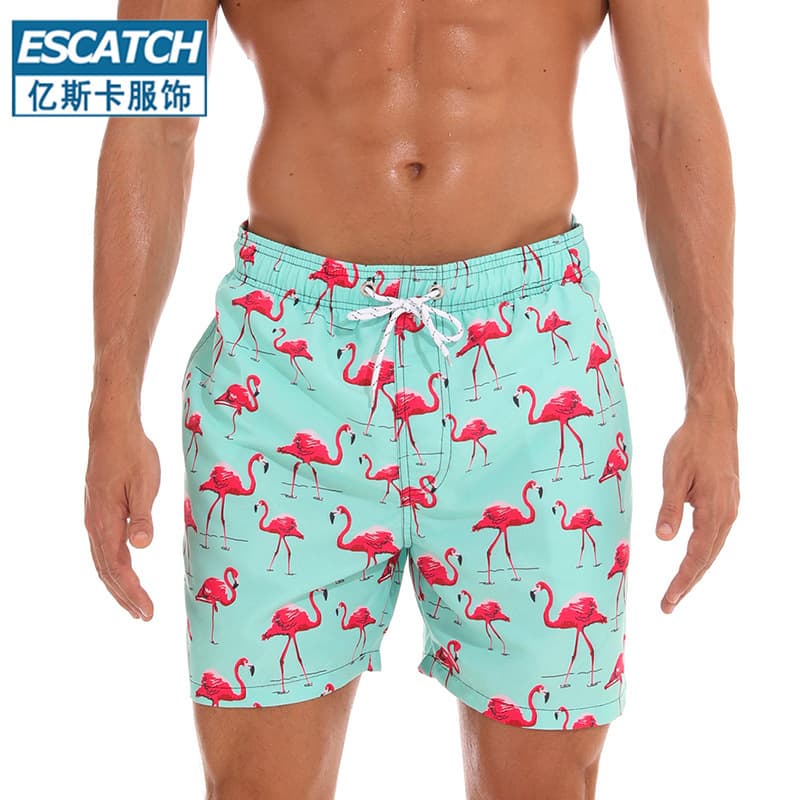 Drop Shipping Cross-Border Amazon Summer New Men's 3D Print Loose Casual Quarter-Length Single-Layer Beach Shorts