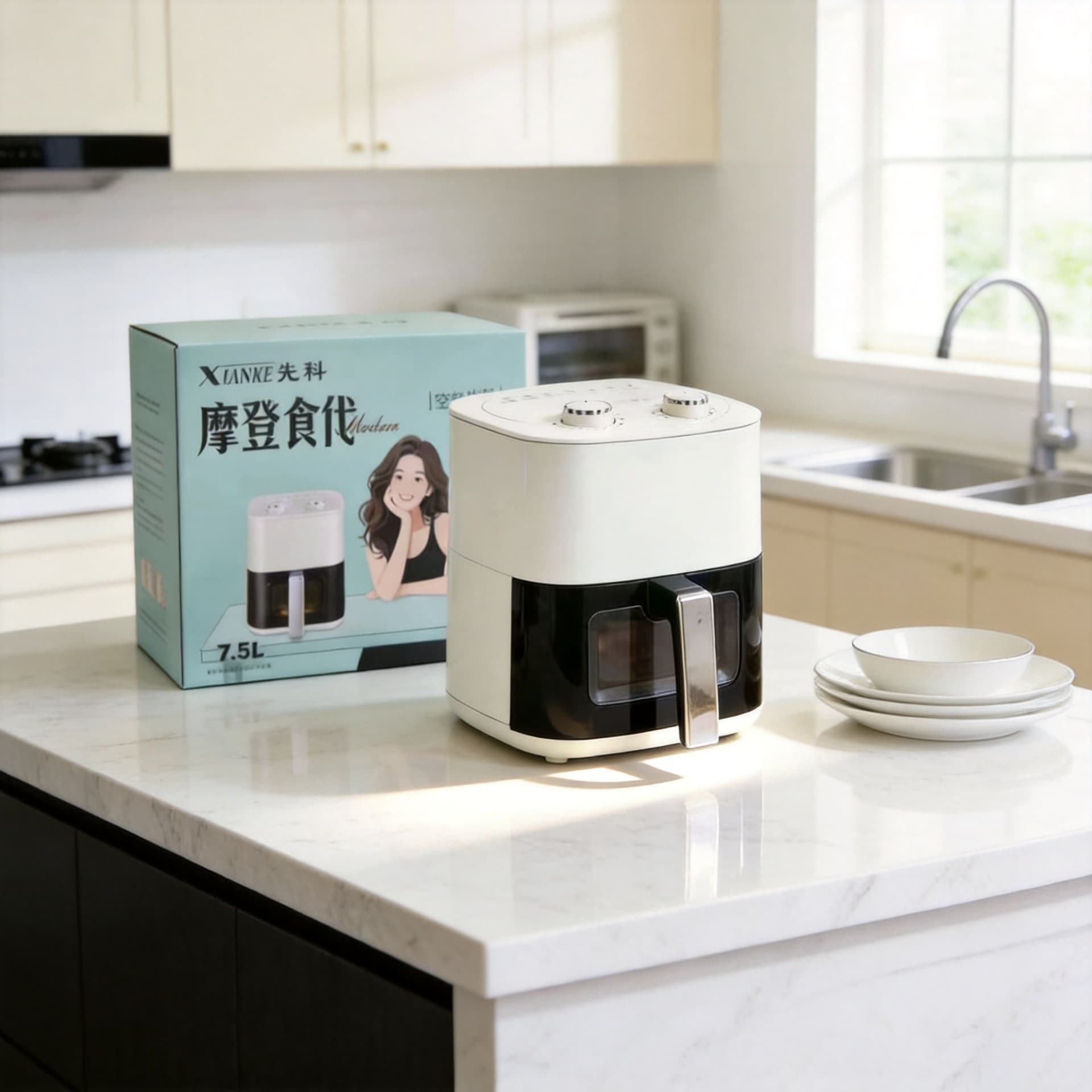 Air fryer household large-capacity electric fryer without oil fume multi-functional large-capacity gift fryer wholesale delivery