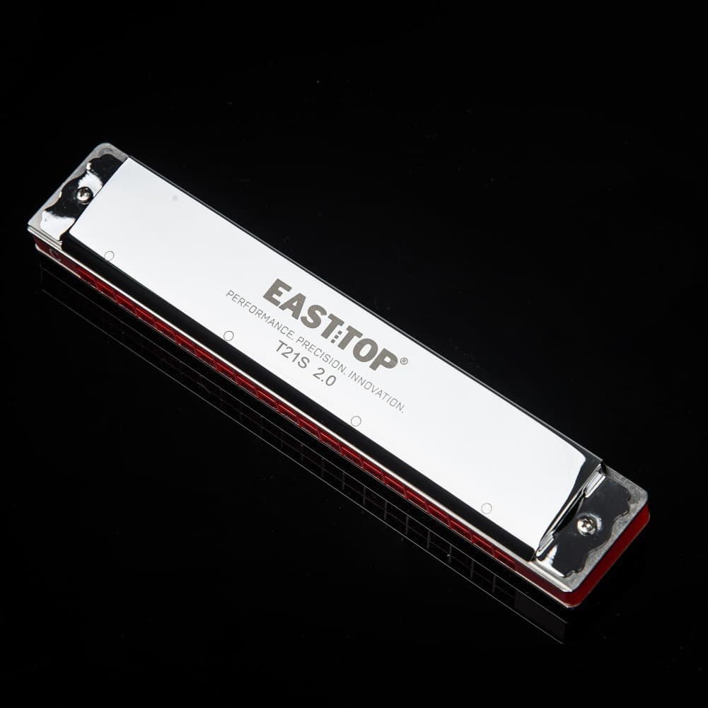 East Top 21-Hole Tremolo Harmonica Musical Instrument T21S 2.0 (Leather Case) Export E-commerce Gift