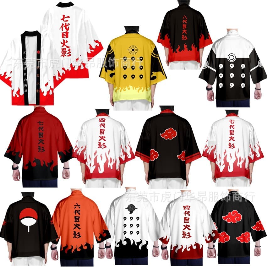 Factory Direct Naruto Shippuden Akatsuki Anime Cosplay Kimono Cape Cosplay Robe