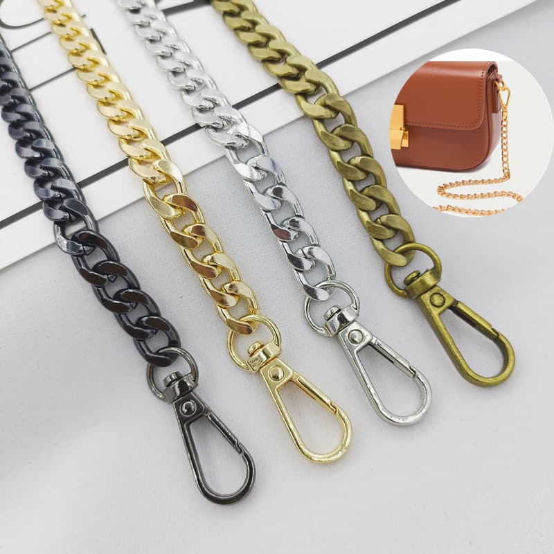 Women's Aluminum Chain Single Shoulder Bag Chain DIY Knitting Bag Accessories Handbag Strap Purse Replacement