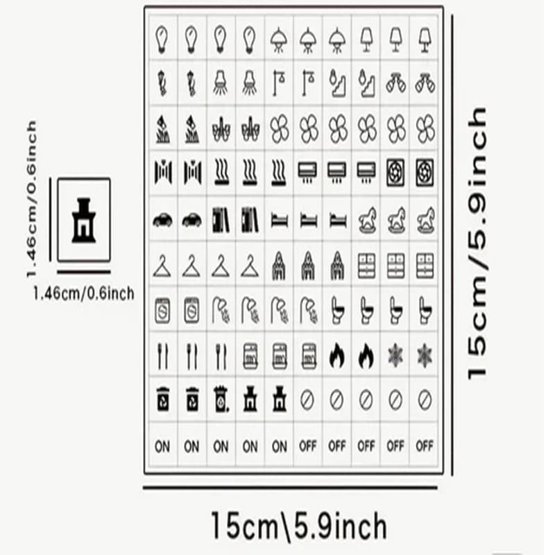 Residue-Free Switch Markers for Home Lighting, Distribution Box Label Stickers, Creative Outlet Panel Indicators