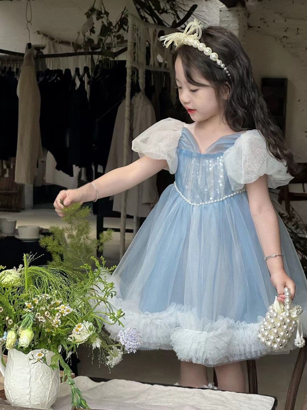Children Girls Elsa New Princess 2025 Elsa Summer Mesh Gown Skirt Dress Birthday