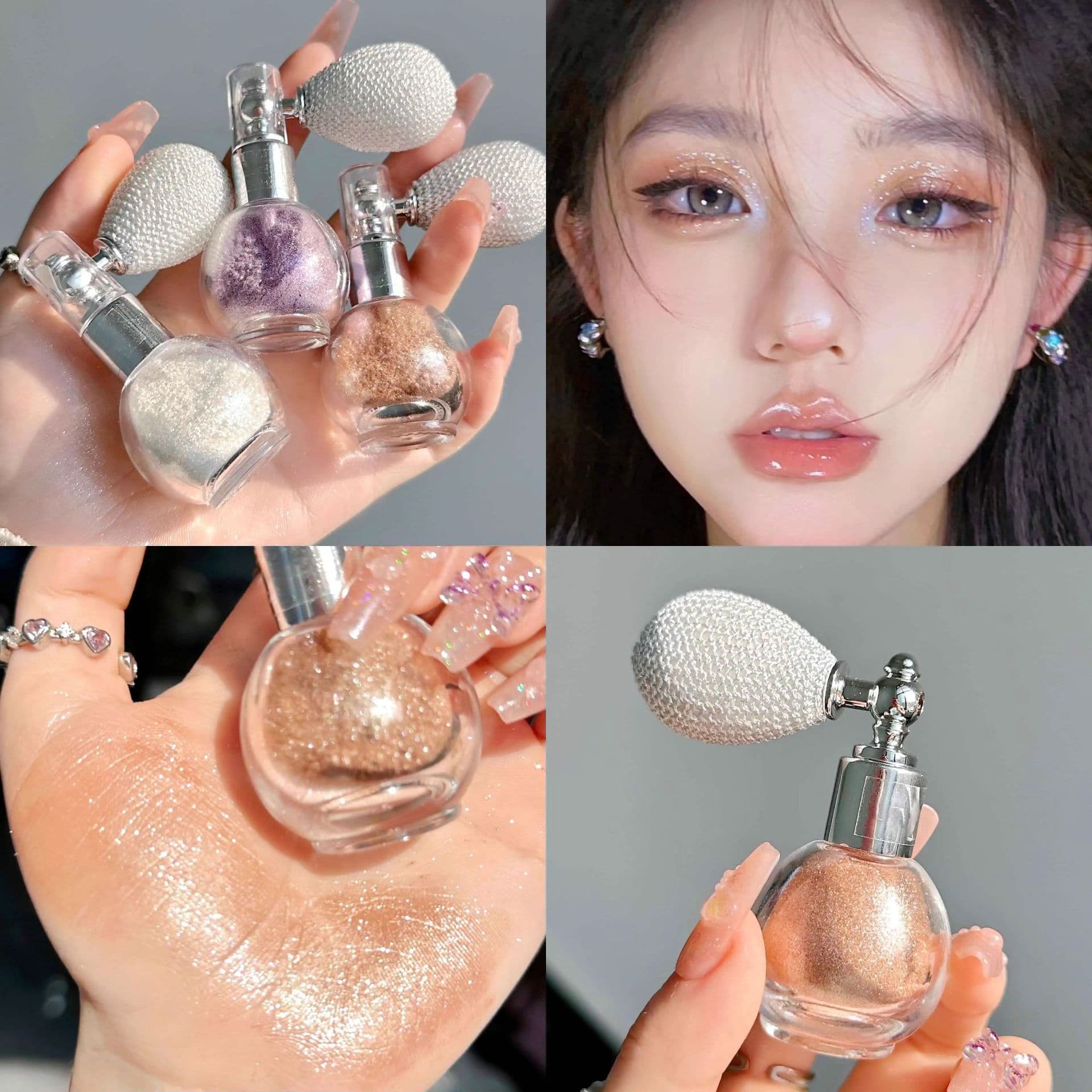 Highlighter Glitter Spray Makeup Shimmer Pearl Hair Body Shiny Beauty Contour Setting Powder Setting Spray