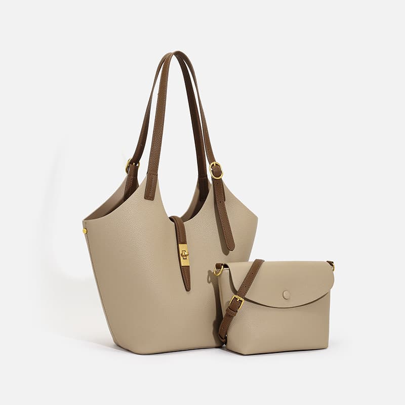 Genuine leather tote bag for women 2026 summer new style trendy large-capacity cowhide bucket bag commuting versatile mother-in-law shoulder bag