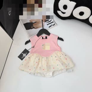 New Baby Girl Summer Outfit Ultra Sweet Romper Infant Adorable Wide Shoulder Wrap Princess Cake Dress Fashion