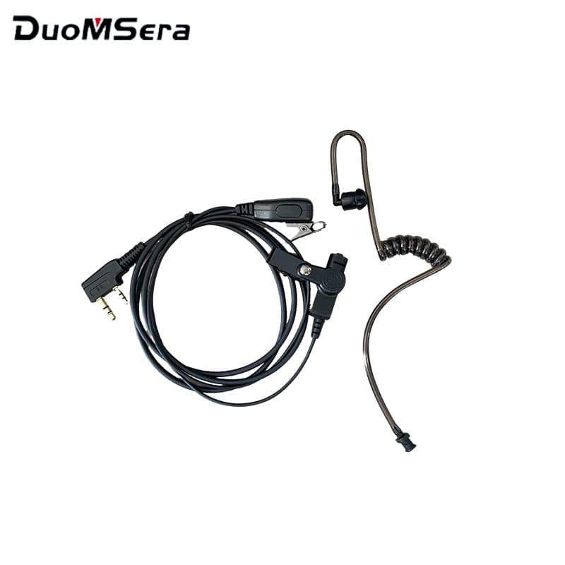 Universal K-connector air tube headset accessory for walkie-talkies, noise-canceling ear mic for multi-scenario outdoor use