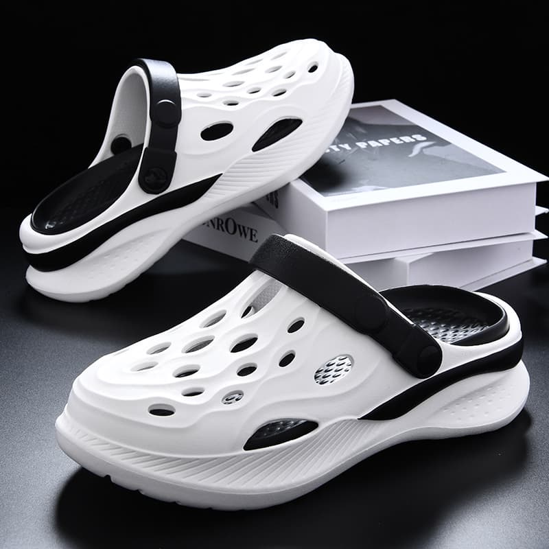 Men's Summer Casual Thick-Soled Durable Beach Clogs with Cloud-Like Comfort, Open-Toe Sandals