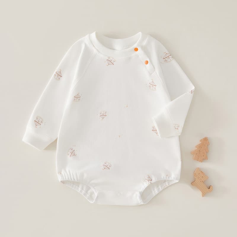 Baby Bodysuit 100% Cotton Long Sleeve Onesie for Newborn Girls and Boys, Spring and Fall Triangle Romper