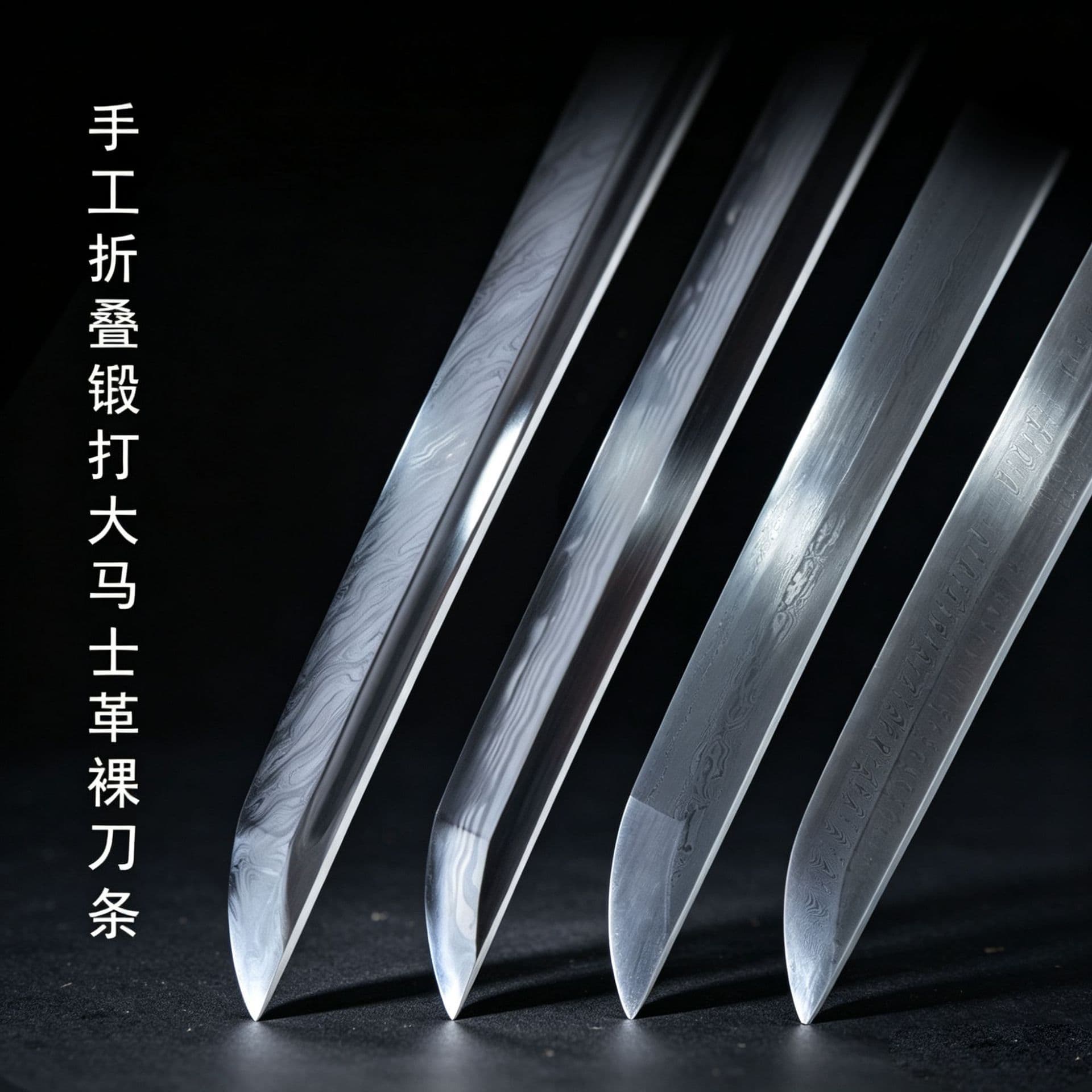 Forged Pattern Steel Japanese Katana Blade, Damascus Steel Samurai Long Sword, High-End Unsharpened