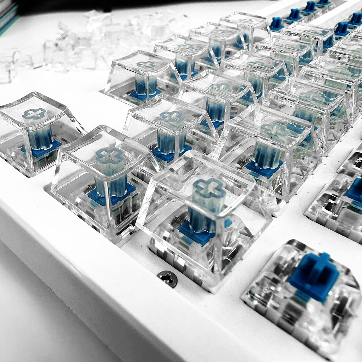 Original Height Keycap PC Transparent Keycap High Gloss Transparent Keycap Cherry High Transparency Keycap Mechanical Keycap