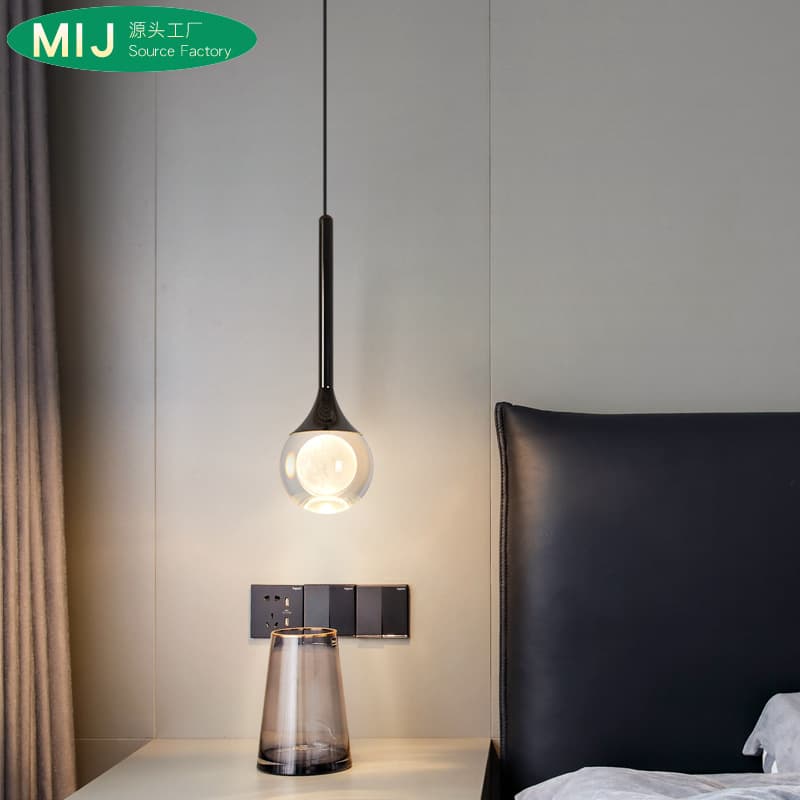 Bedroom Bedside Pendant Light Creative Art Moon Small Pendant Lamp Light Luxury High-End Crystal Hanging Wire Light Entryway Foyer Light
