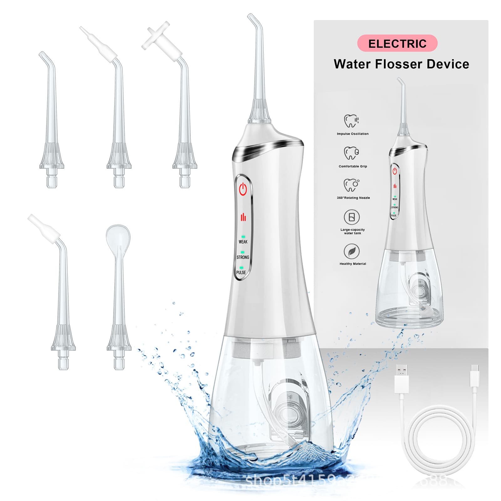 New Amazon Electric Ultrasonic Teeth Cleaner, High-End Dental Scaling Machine, Home Oral Care, Handheld Water Flosser