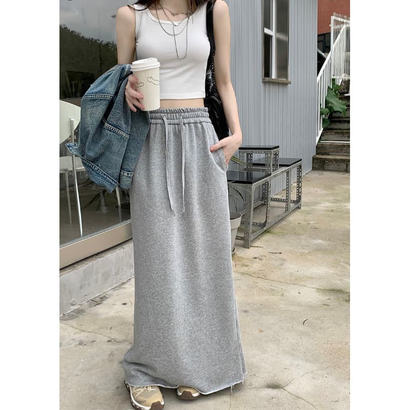 Black High Waist Skirt Women 2023 Summer New Design Sense Niche Skirt Pencil Skirt Mid-Length A-Line Skirt