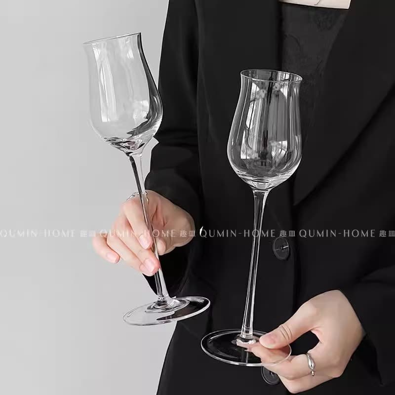 Ins Style Stemmed Champagne Glass Premium White Wine Glass Simple Sparkling Wine Glass Red Wine Cup Cocktail Glass