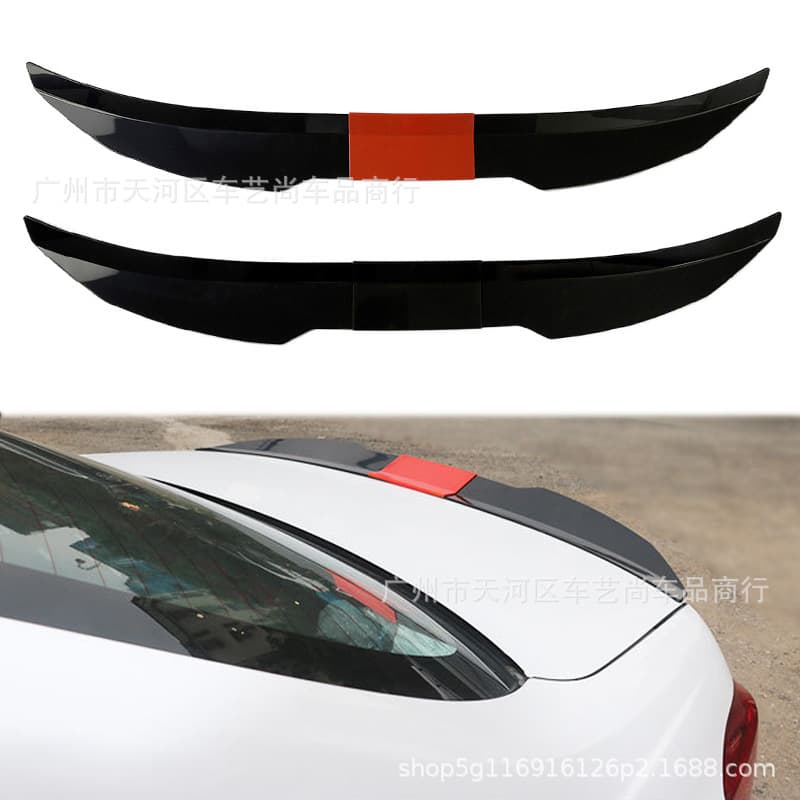 Universal Adjustable No-Drill Spoiler Rear Trunk Lip for Car Modification, ABS Blade Style Spoiler