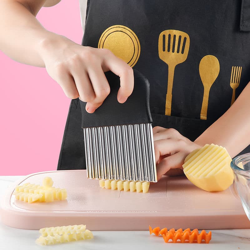 Wave Blade Crinkle Cutter Multi-Function Potato Slicer Vegetable Cutter for French Fries Corrugated Potato Strips