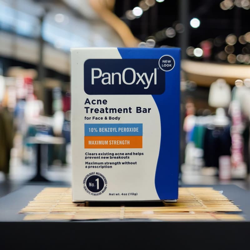 USA Panoxyl 10% Benzoyl Peroxide Acne Treatment Solid Soap, BPO, Ban Sai, Deep Cleansing for Face and Body