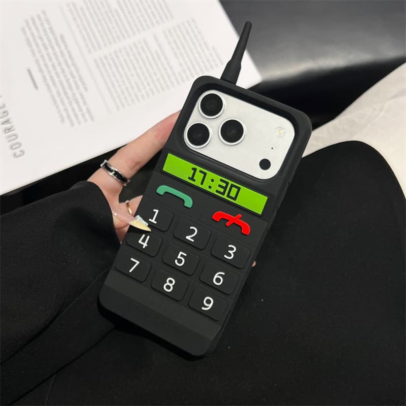 Retro Brick Phone Case Compatible with iPhone 17 Pro Max, Apple iPhone 16 Silicone 14 Phone Case 15 Anti-Drop 13