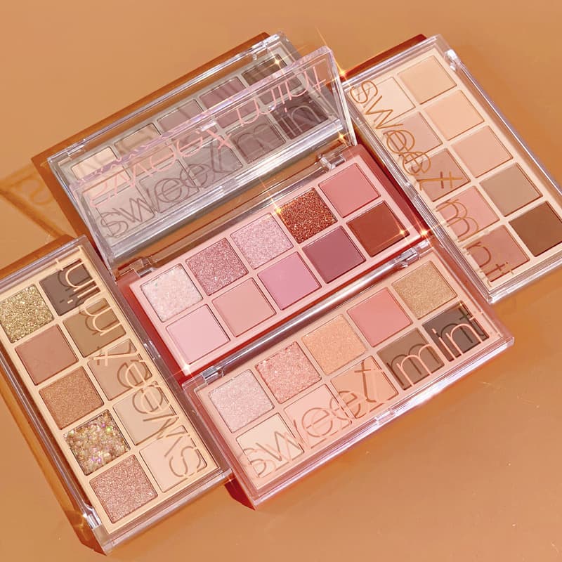 Makeup Sweet mint 10-color eye shadow shimmering pearlescent matte earth color coral mellow mocha brown net