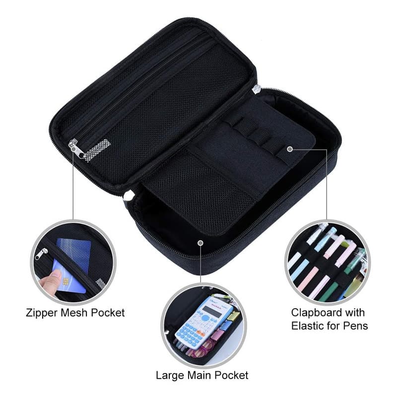 2025 Amazon Best-Selling New Large-Capacity Student Pencil Case for Middle and High School Students, Simple and Stain-Resistant Stationery Bag