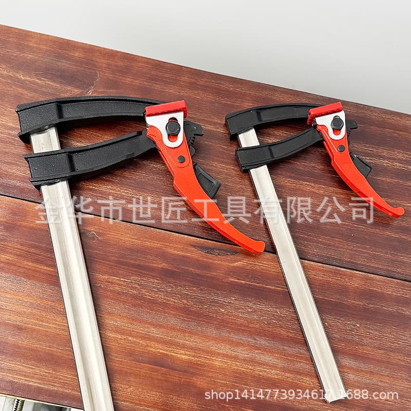 Shijiang woodworking clamp ratchet style ratchet F clamp metal F clamp stone fixed cross-border wholesale heavy woodworking clamp