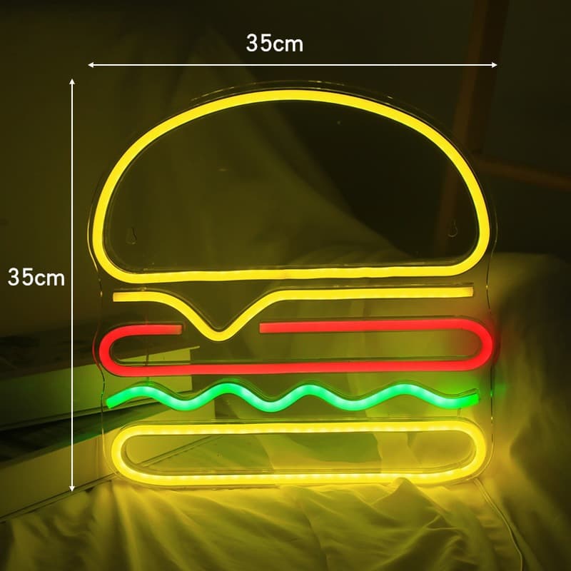 Hamburg neon cross-border e-commerce label luminous light plate pattern atmosphere decorative light plate