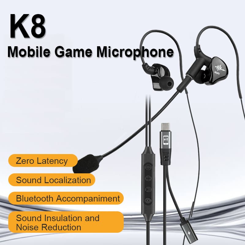 K8 Gaming Headset with Microphone for PUBG Sound Positioning, Reverb, Bluetooth Accompaniment, Play and Charge, Cross-Border New
