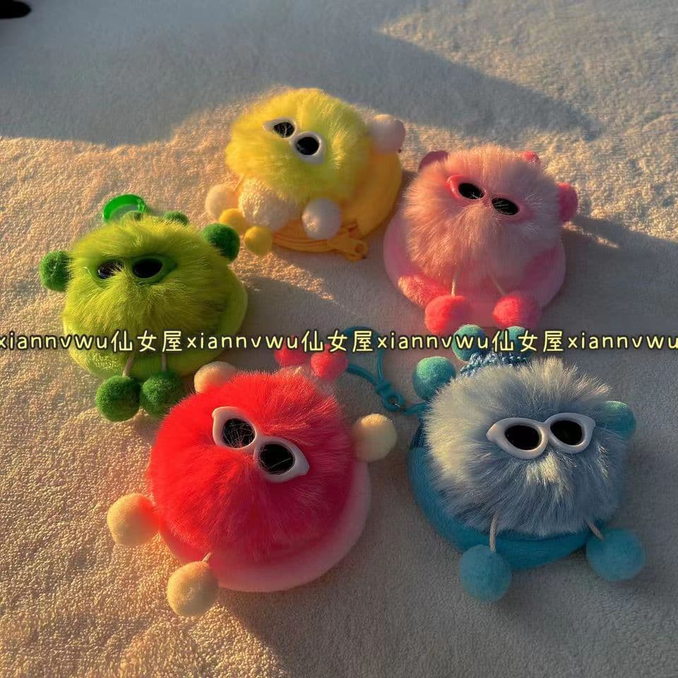 ins cute cartoon cat headphone bag girly heart coin bag children's mini coin purse airpods storage bag
