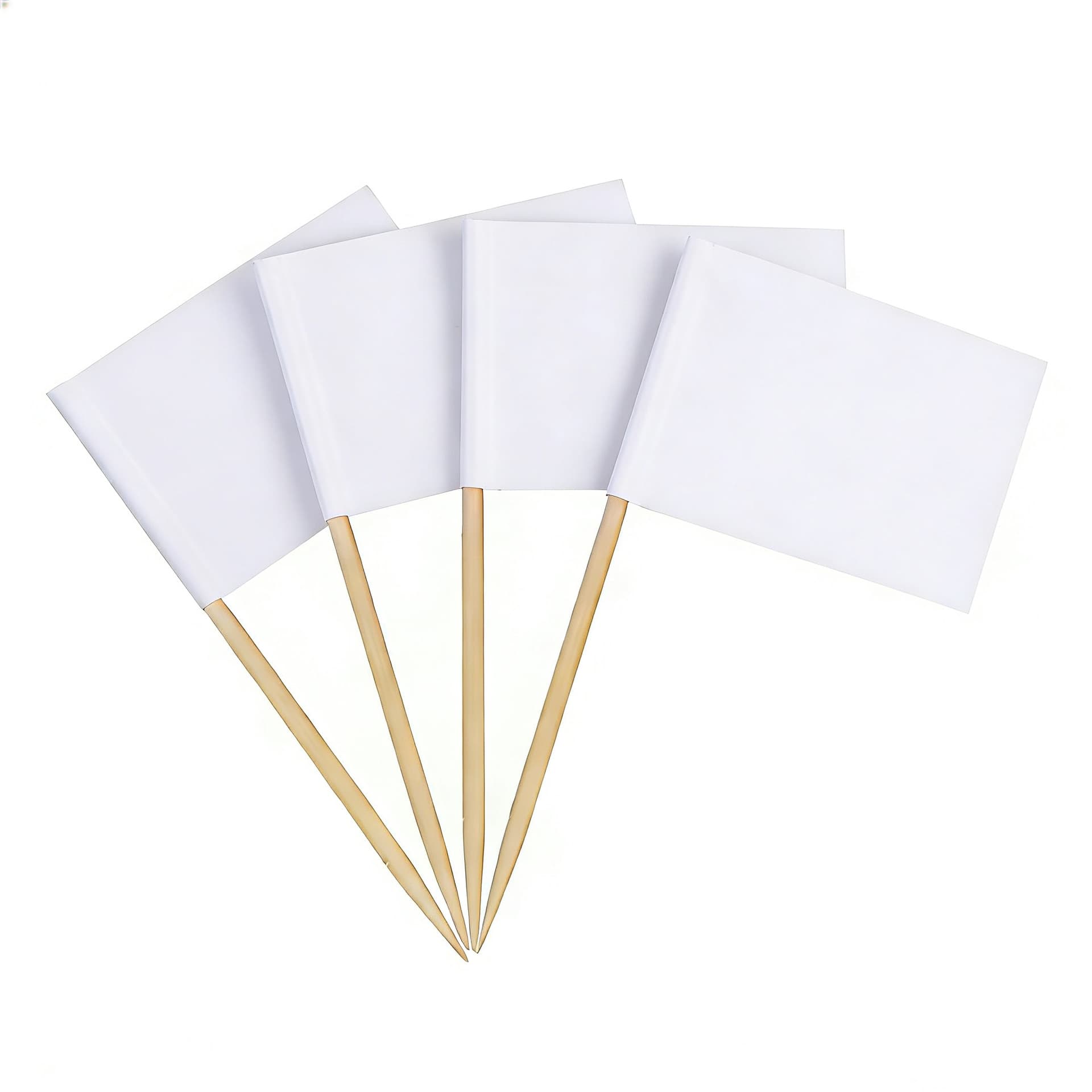Blank Solid Kraft Paper Black and White Checkered Toothpick Flags Party Cake Baking Picks Decorative Fruit Picks Flags