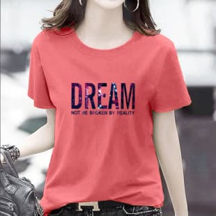 Summer Cotton Short Sleeve T-Shirt for Women, Loose Fit, European Style, Plus Size, Versatile Slimming Top