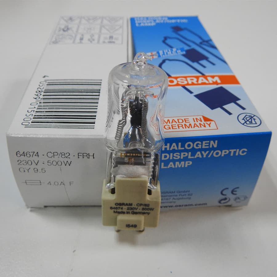 OSRAM 64674 CP/82 FRH 230V 500W GY9.5 stage and film halogen bulb