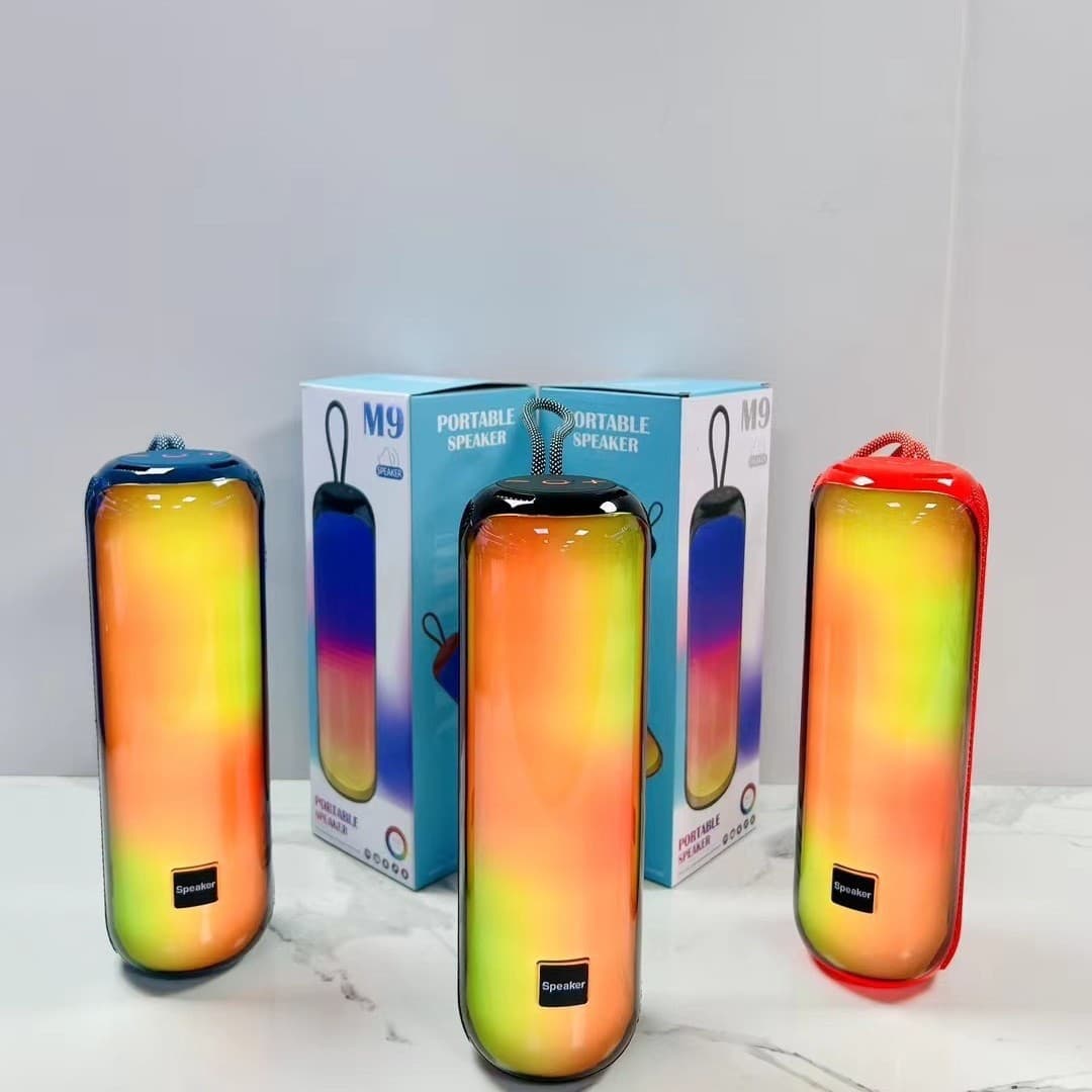 New M9 Bluetooth Speaker, Home & Outdoor, Colorful Subwoofer, Wireless Mini Portable Card Speaker, High Volume