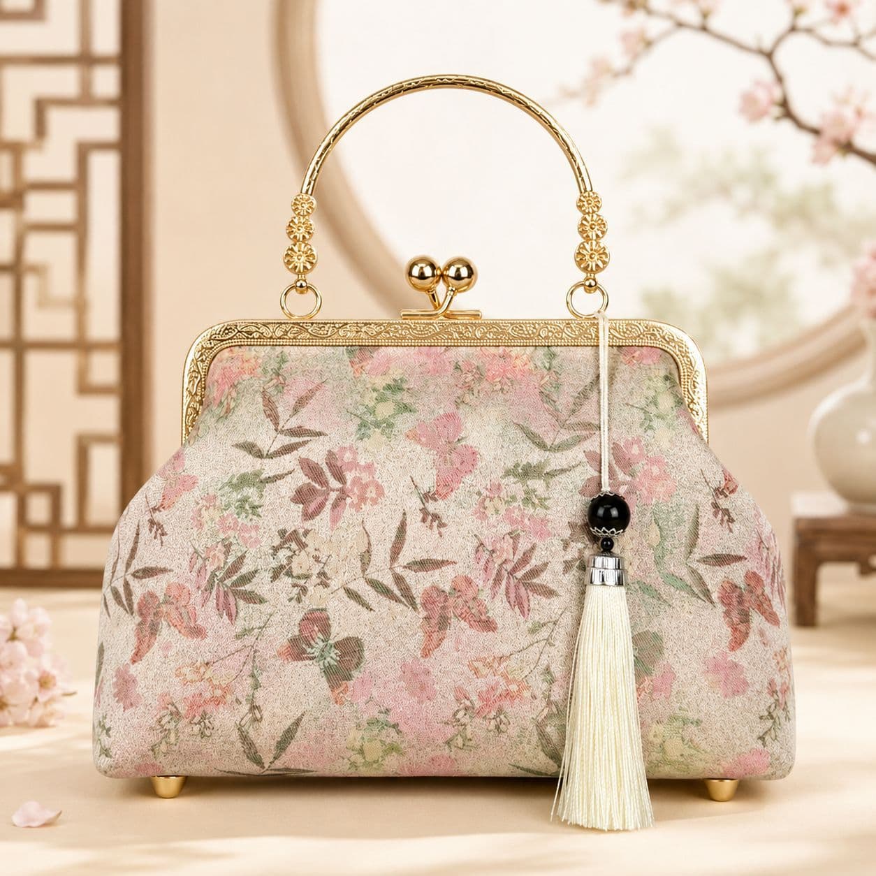 Evening Bag New Chinese Style Cheongsam Clasp Bag Live Stream Women's Handheld Crossbody Bag Cross-border Bag Runway Bag