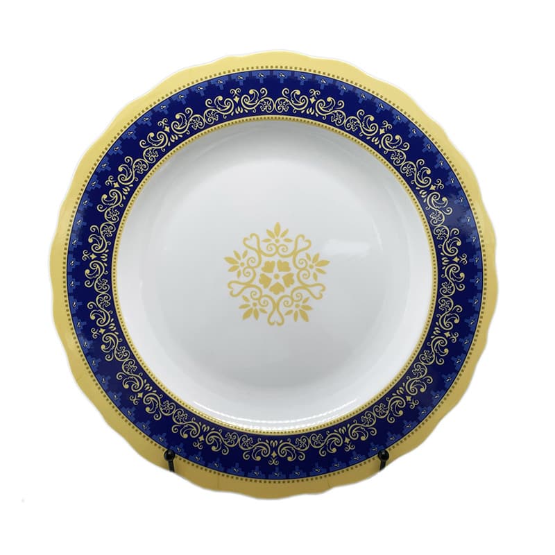 Melamine Tableware Round Plate Hot Pot Restaurant BBQ Restaurant Dish Factory Direct