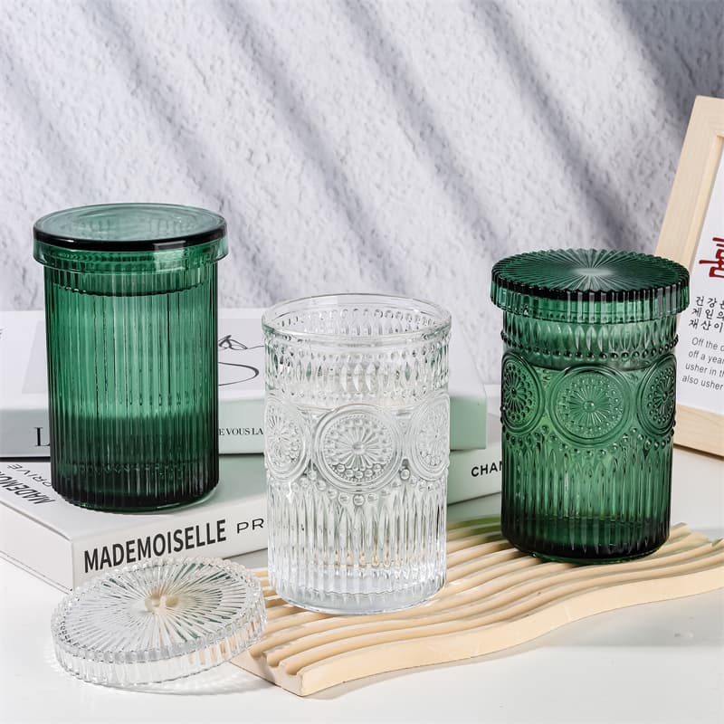 Vintage European Sunflower Glass Vertical Ribbed Water Cup, Tea Cup, Beverage Cup, Thickened Home Coffee Cup, Milk Cup, Juice Cup