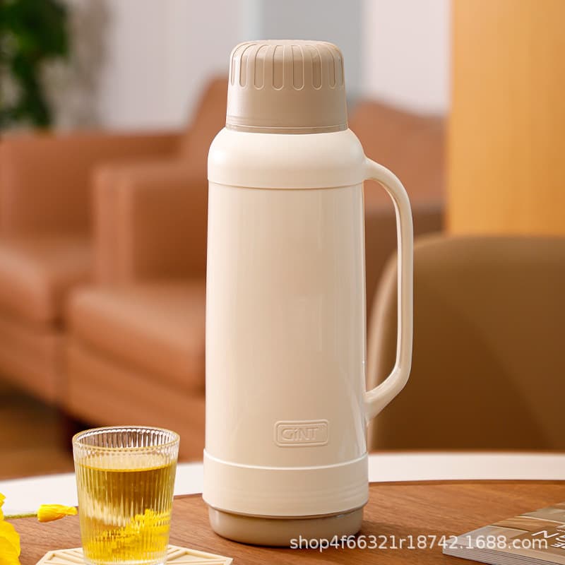 Jiate insulated hot water bottle thermos student dormitory thermos open water bottle household old-fashioned plastic large capacity 3.2 liters