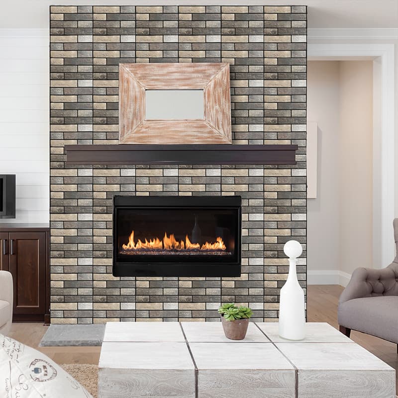 PVC Blister Self-Adhesive 3D Wall Stickers for Living Room, Bedroom, Office, Internet Celebrity Wall Stickers, Cultural Bricks, Waterproof Wall Stickers