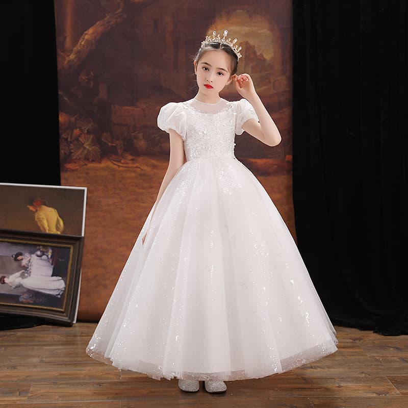 Children's Evening Dress, Girl Baby Birthday Flower Girl Wedding Host Piano Performance High-End Princess Dress