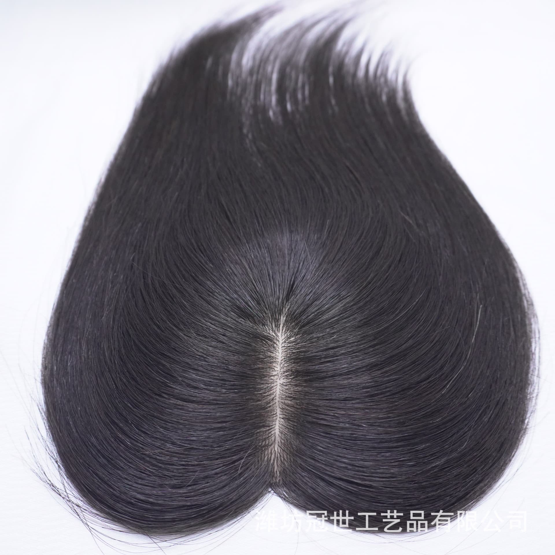 Hand-woven 100% Real Human Hair Lace Wig 7x11cm 20cm Natural Color Long High-End Women's Hairpiece