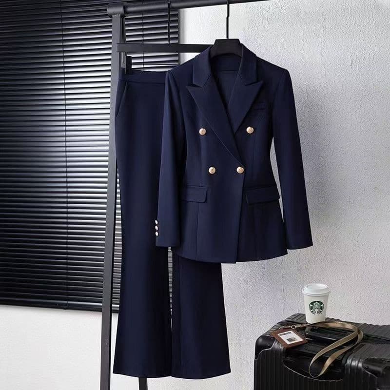 Women's Suit Set for College Students, Blazer for Business Interviews, Professional Workwear, New Spring and Autumn Career Suit Set