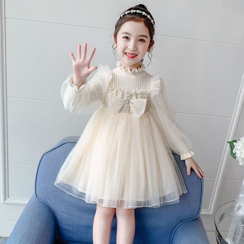 Girls Princess Dress Autumn Winter 5 6 7 8 9 Years Old Knit Dress