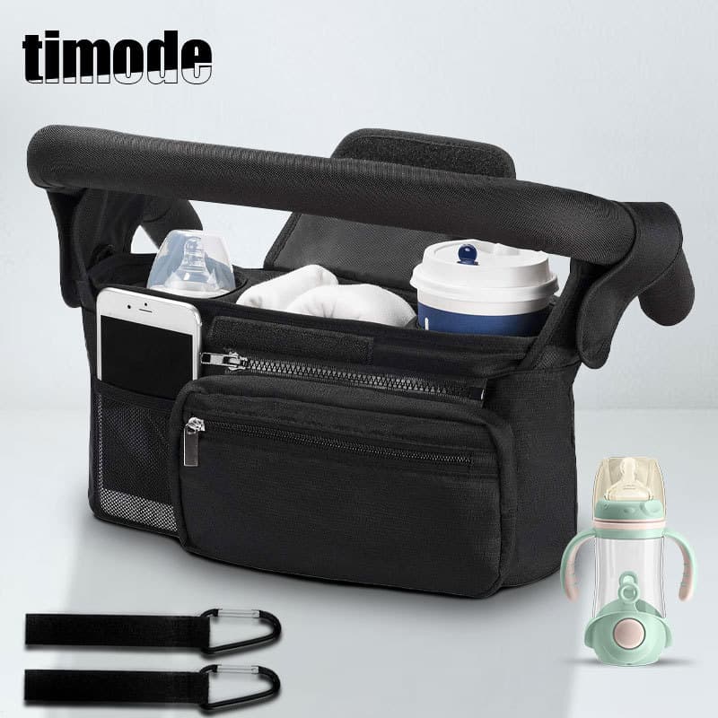 Amazon Universal Stroller Organizer Bag with Insulated Bottle Holder Stroller Hanging Bag Travel Bag Diaper Bag
