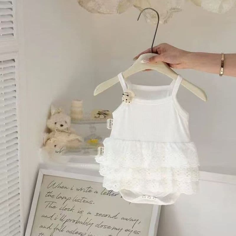 Summer new style infant and young children wear sling bag ass clothes for baby girl cute sling cartoon bag ass skirt climbing clothes summer