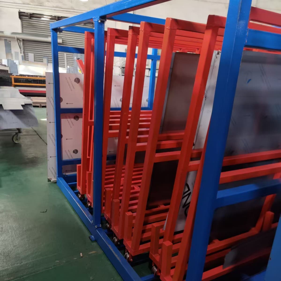 Stainless steel sheet storage rack
